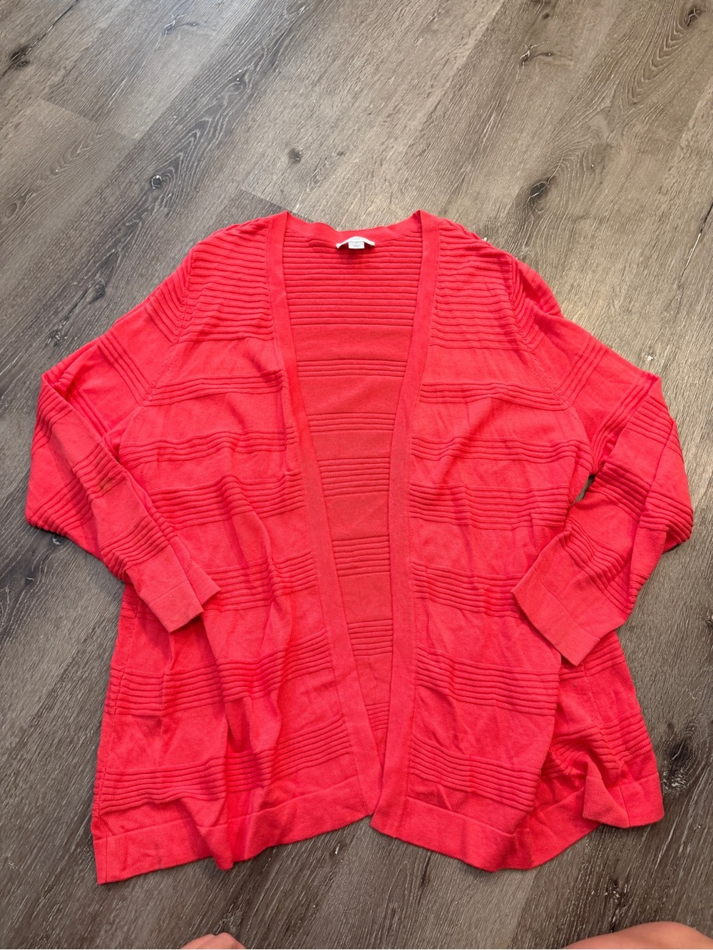 CJ banks coral Open-Front Women’s Sweater Cardigan